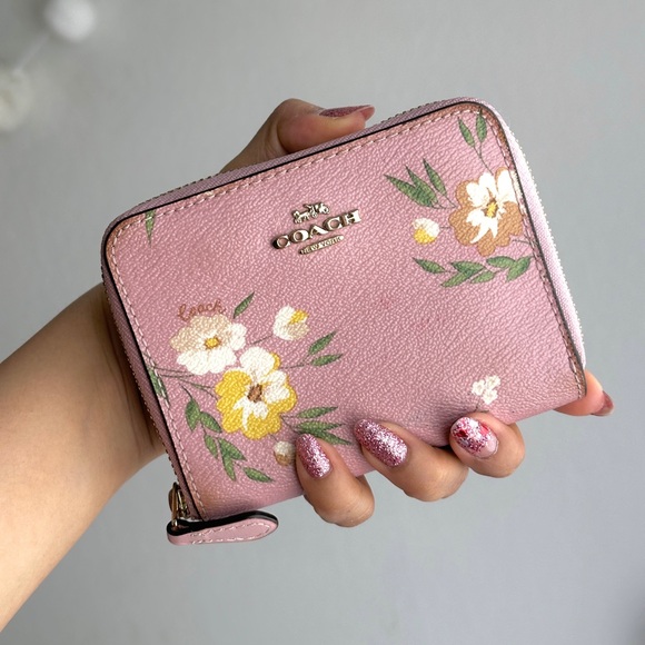 Coach | Bags | Pink Floral Coach Wallet | Poshmark